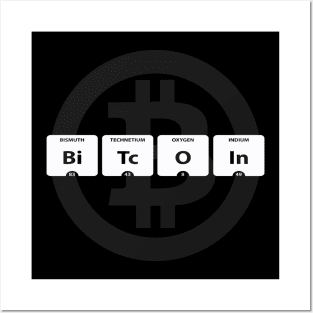 Periodic Bitcoin mono Posters and Art